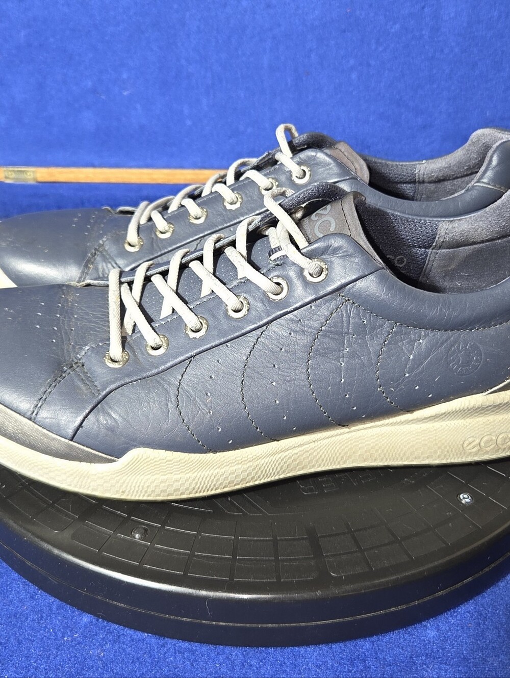 Men's Ecco Biom Hybrid Hydrmax Blue Yak Leather Golf Shes, 43-EU, 10-US